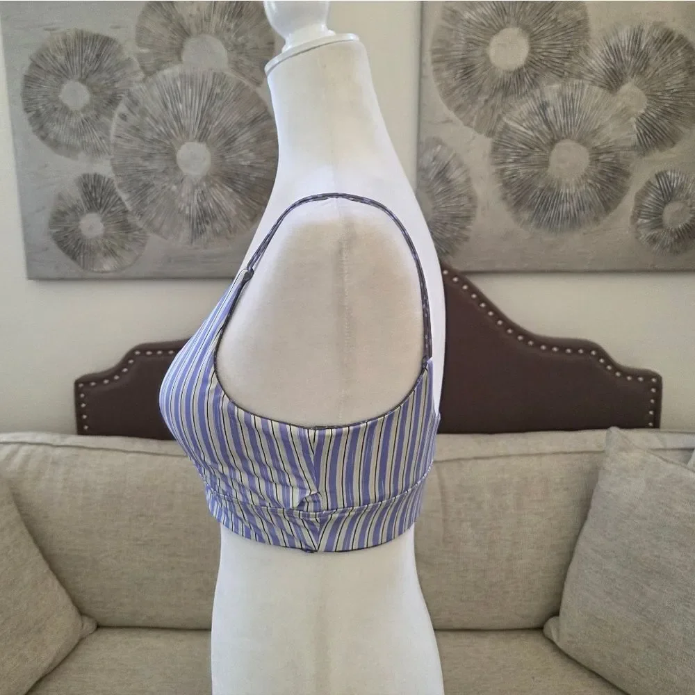 Prana Willow Falls Reversible Bikini Top Sz Sm Army Spots UPF 50+
